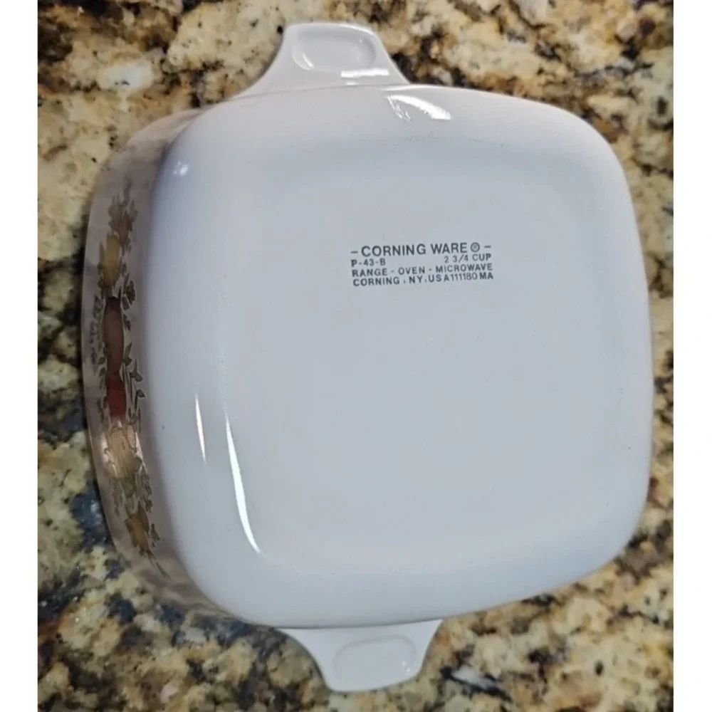 2 Corning‎ Ware Lechalote Casserole  1qt A-1-B Without Lid, P-43-B w/o Lid